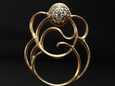 Earrings Gothic Decorative - Chronos 3D print model