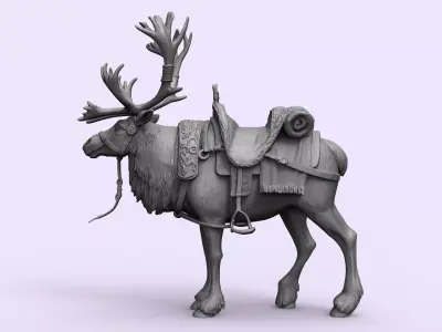 Reindeer Christmas Deer Holiday Decor Christmas Miniature 3D print model
