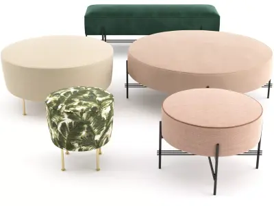 Ottomans and Poufs by GUBI 3D model