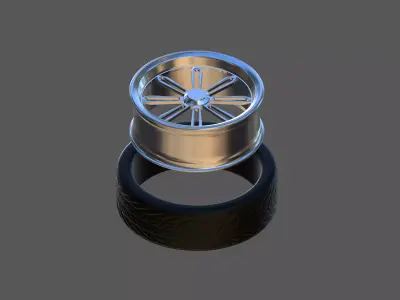 4 PACK WHEELS CUSTOM MODEL CAR RIMS WITH TIRE Free 3D print model