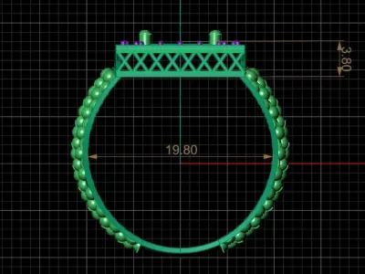 women Luxury ring 3D print model