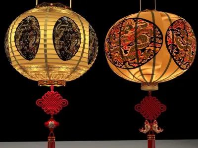 Chinese lantern 3D model 17