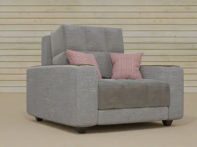 Collection of soft and comfortable armchairs 3D model