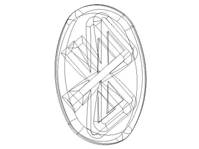 3D Art Bluetooth Logo 3D print model