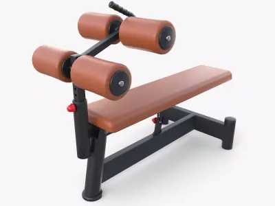 Adjustable crunch bench 3D model