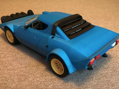 Lancia Stratos - detailed scale model kit 3D print model