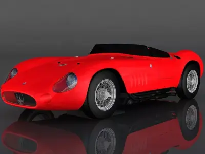 Maserati 300s Low-poly 3D model