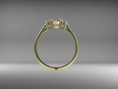 Ring 3Gems Free 3D print model