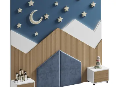 Kids wall panel 1 3D model