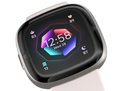  Fitbit Sense 2 Luna White 3D model