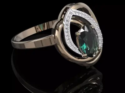 Luxury Jewelry CAD Model ring earrings Free 3D print model