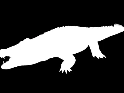 Large Nile Crocodile Low-poly 3D model