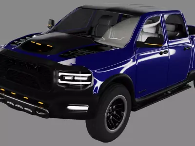 Dodge RAM 2021 TRX  Low-poly 3D model