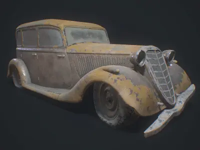 Retro Transport Pack Low-poly 3D model