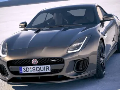Jaguar F-Type R dynamic Coupe 2018 3D model