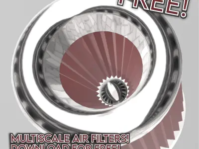 FREE AIR FILTERS FOR SCALE AUTOS AND DIORAMAS Free 3D print model