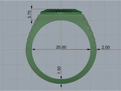 mans ring 3D print model