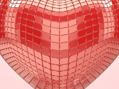 Heart - Disco Heart Low-poly 3D model