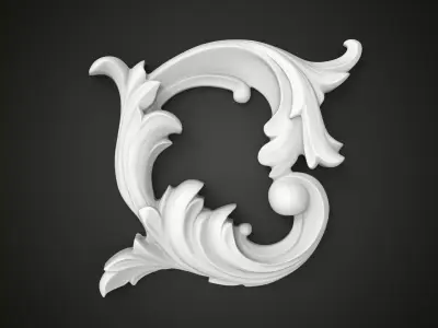 Decorative Scroll 3D print model 3D print model