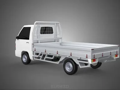 FLAT DECK BED PICKUP TRUCK CAR BOX DROP SIDE CARGO BODY GATE VAN 3D model