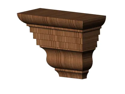 Simple stepped massive corbel 3D print model