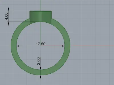 enamel and gemstone ring 3D print model