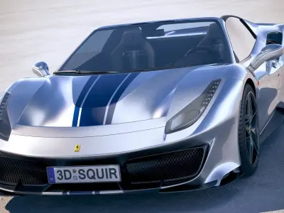 Ferrari 488 Pista Spider 2019 3D model