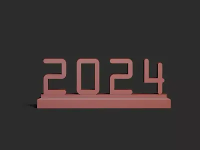 2024 new year 3D print model