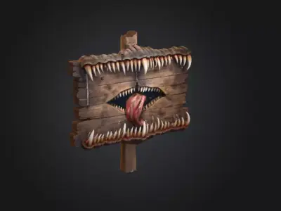 Spectral Screech Banshee Low-poly 3D model