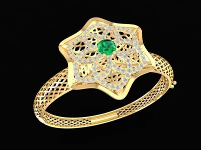 Luxury Star Flower Jewelry Set for Women 3D Model 1278 3D print model