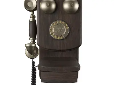 Vintage Wall Phone 3D model