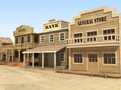 Western city 3D model