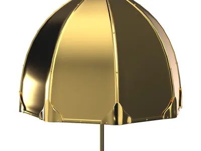 Early 1900s Solid Brass Floor Lamp 3D model