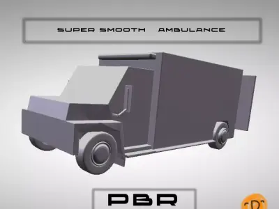 Super smooth ambulance Free low-poly 3D model