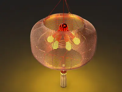 Chinese palace lantern  Low-poly 3D model purchase