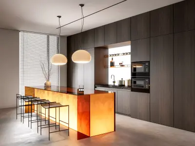 Kitchen Modern interior 82 3D model