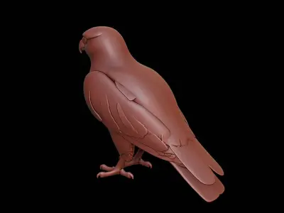 Falcon Animal Sculpture 3D print model purchase