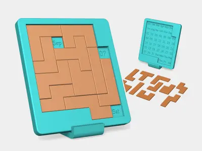 Everyday Puzzle Calendar - Infinite Daily Challenge 3D print model