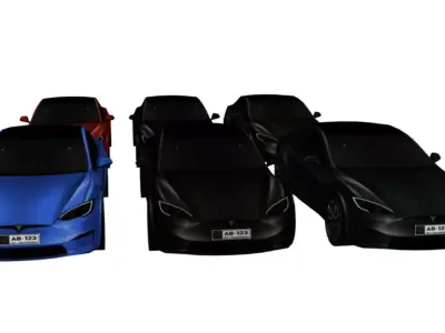 Car Models Tesla Game-Ready Pack Low-poly 3D model