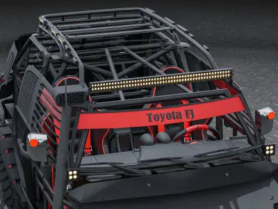 Toyota FJ Cruiser rally car 3D model