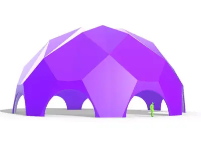 Solid Triangulated Dome Structure v1 3D model