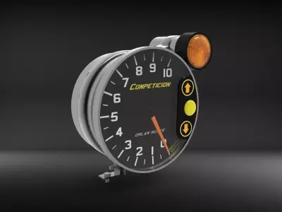 Tachometer Orlan Rober Mid-High Poly Low-poly 3D model