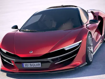 Generic Supercar v3 2018 3D model