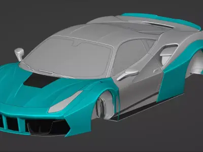 Ferrari 488 Monaco X DDC Custom Bodykit 3D model