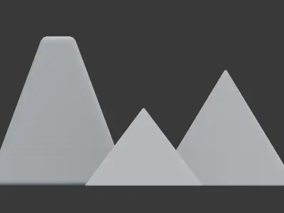 Miniature Pyramid Decoration Low-poly 3D model