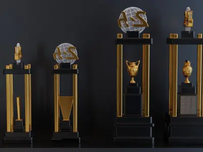 Racing Trophy - 24hrs of Le Mans Trophy Low-poly 3D model