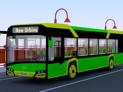 Bridge with Solaris Urbino 3D model