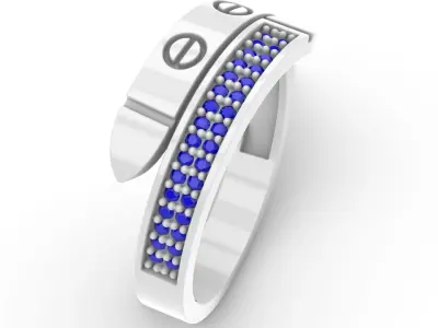 Jewelry Diamond Ring Model RG06 Free 3D print model