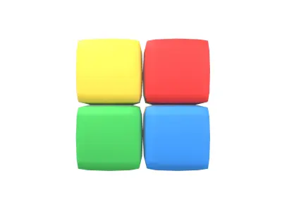 Rubiks Cube Icon v1 001 Low-poly 3D model