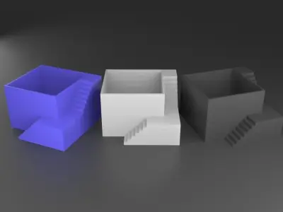 Elegant Pot Plant with stairs 3D printable 3D print model